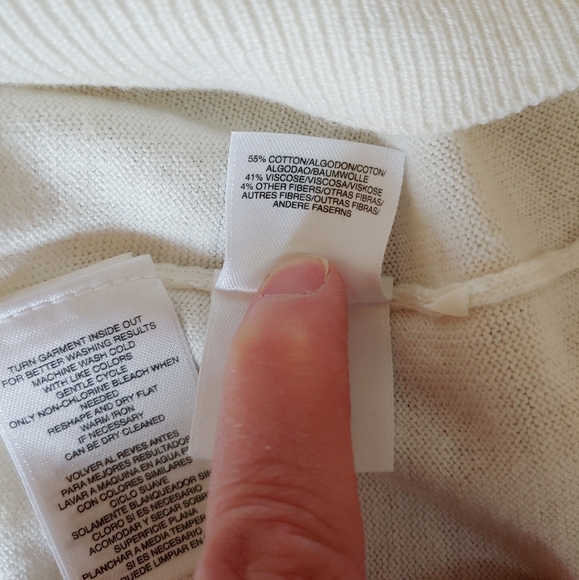 Anne Klein Cream/Navy Cardigan 2X NWT - Picture 6 of 8